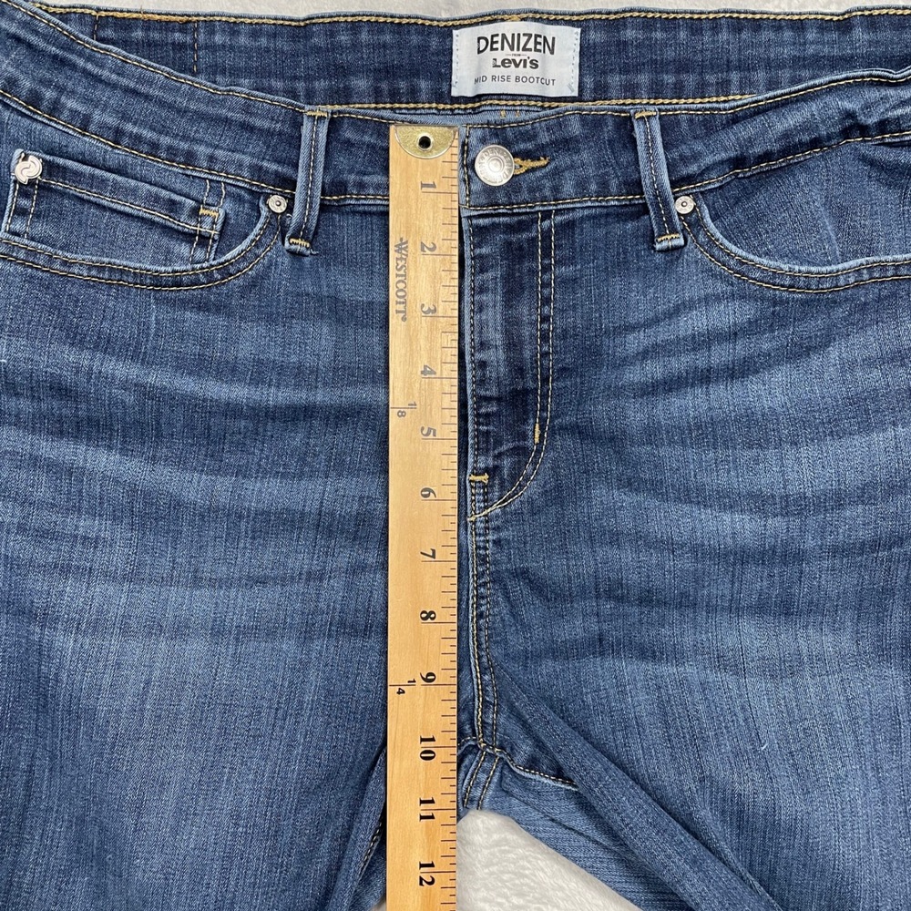 Denizen Levi's Bootcut Jeans Womens 16M 33x32 Blue Mid Rise Distressed - Picture 7 of 14